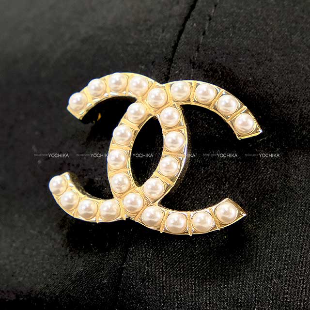 CHANEL cap Big COCO mark Pearl #Free Noir (Black) Cotton AA9129[EXCELLENT][Authentic]