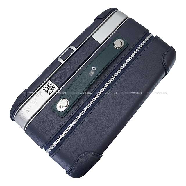 HERMES suitcase Travel carry case Rolling Mobility Suitcase R.M.S Sea Surf and Fun Special order Bleu Nuit Taurillon Regate/Toile H Plume Silver HW Stamp U[EXCELLENT][Authentic]