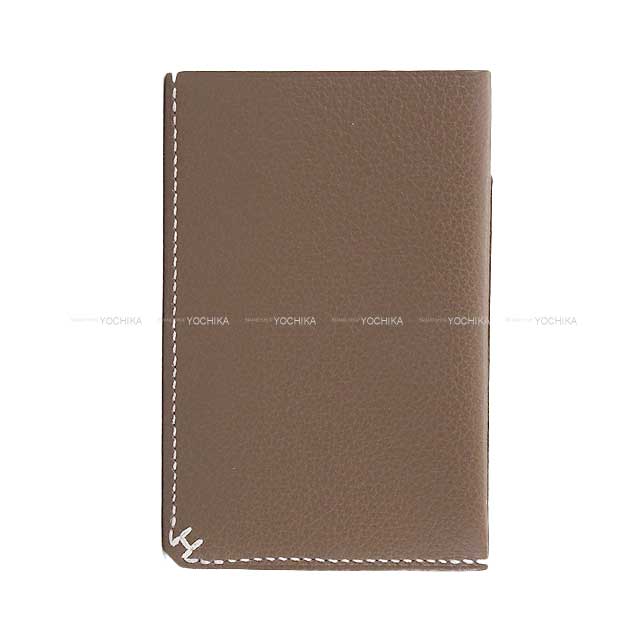 HERMES card holder Sellier H Etoupe Evercolor Stamp W[BRAND NEW][Authentic]