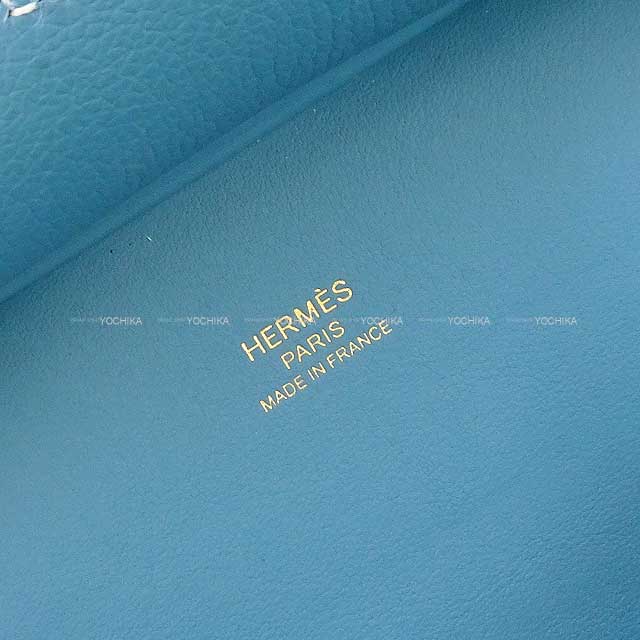 [Pre-loved] HERMES Shoulder bag Jypsiere Mini New Bleu Jean Evercolor Gold HW Stamp B[LIKE NEW][Authentic]