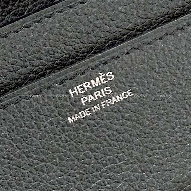 [Pre-loved] HERMES long wallet Constance Long wallet To Go Gris Misty Evercolor Silver HW Stamp W[LIKE NEW][Authentic]