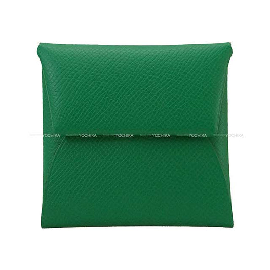 HERMES change purse Bastia Verso Vert Jade/Jaune Milton Veau Epsom Silver HW Stamp W[BRAND NEW][Authentic]