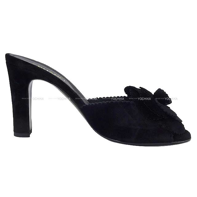 2024 New CHANEL Mules Sandal Camelia Coco mark #37.5 Noir (Black) Velvet 37.5 G45932[BRAND NEW][Authentic]