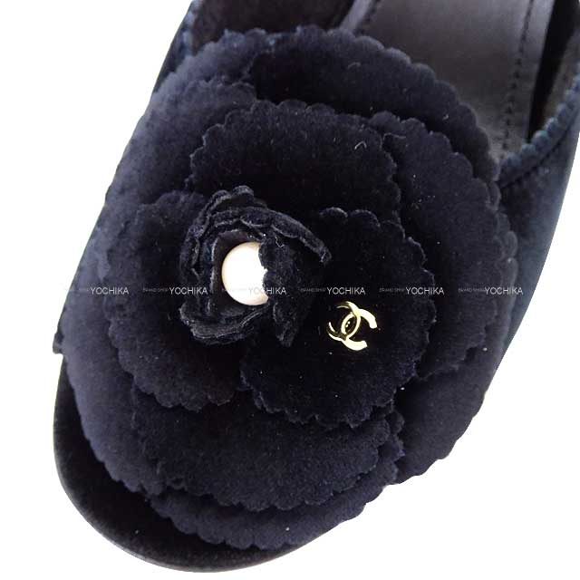 2024 New CHANEL Mules Sandal Camelia Coco mark #37.5 Noir (Black) Velvet 37.5 G45932[BRAND NEW][Authentic]