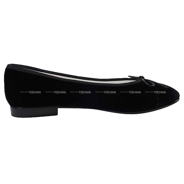 CHANEL ballet shoes(flat shoes) Flat Coco mark #37.5 Noir (Black) Velvet 37.5 G02819[EXCELLENT][Authentic]