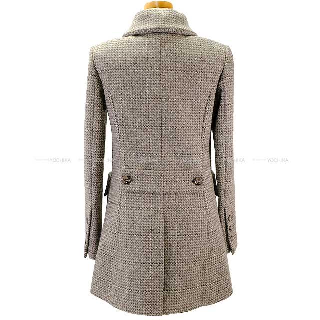 2024 NEW Mediatore Collection CHANEL Tweed Jacket collared Greige Wool P77709V6507[BRAND NEW][Authentic]
