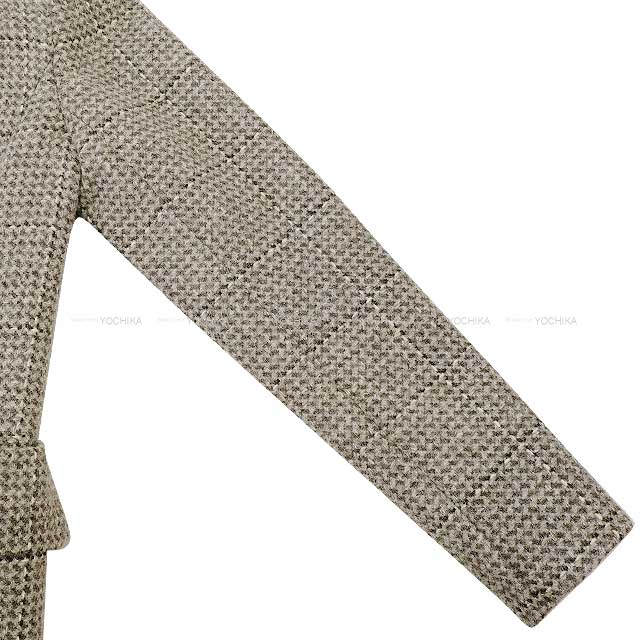 2024 NEW Mediatore Collection CHANEL Tweed Jacket collared Greige Wool P77709V6507[BRAND NEW][Authentic]