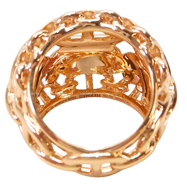 HERMES ring Chaine D'ancre Multichain TGM Rose Gold K18 Rose Gold #52[BRAND NEW][Authentic]