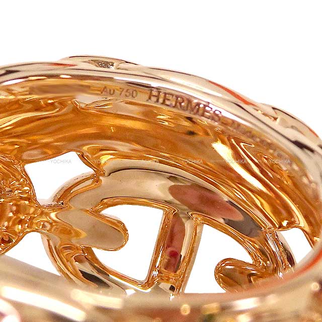 HERMES ring Chaine D'ancre Multichain TGM Rose Gold K18 Rose Gold #52[BRAND NEW][Authentic]