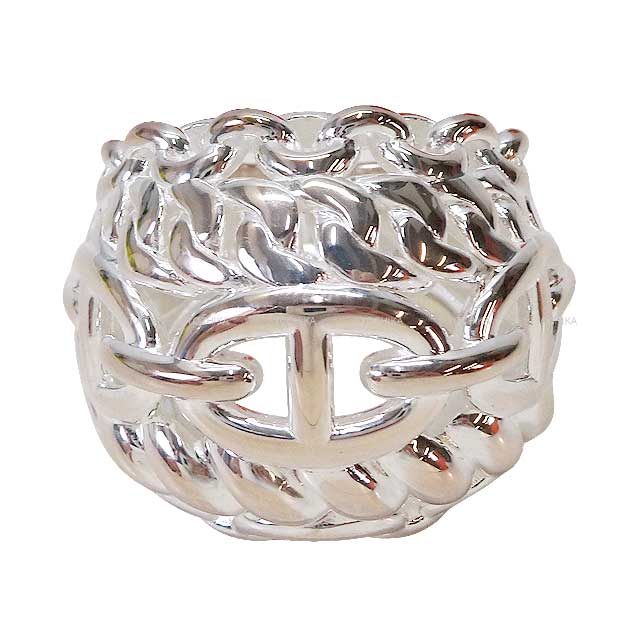 HERMES ring Chaine D'ancre Multichain TGM #52 Silver925[BRAND NEW][Authentic]