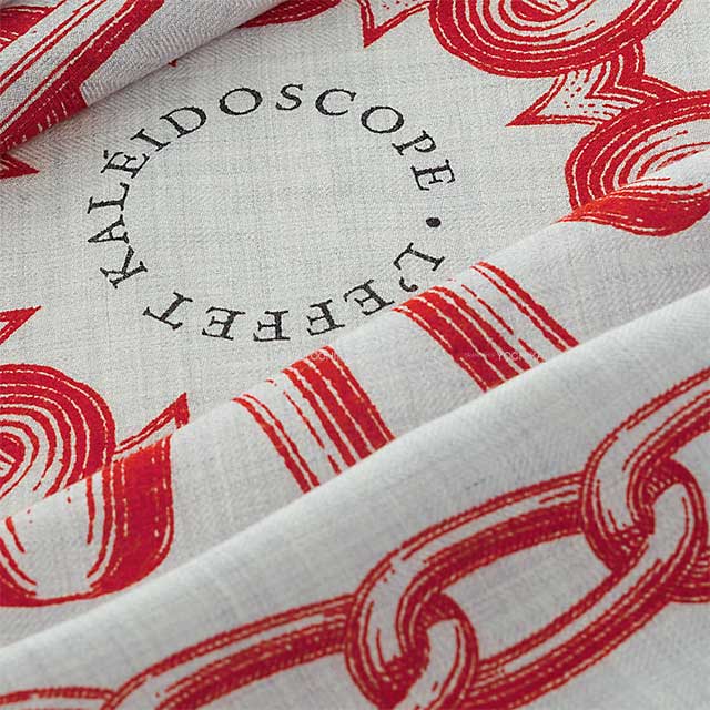 2024AW HERMES scarf Carre 140 KALEIDO SCOPE EFFECTGris Chine/Rouge Cashmere70% / Silk30%[EXCELLENT][Authentic]