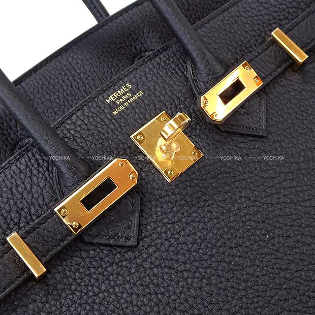 HERMES Handbag Birkin25 Verso Noir (Black)/Bleu Saphir Veau Togo Gold HW Stamp W[BRAND NEW][Authentic]