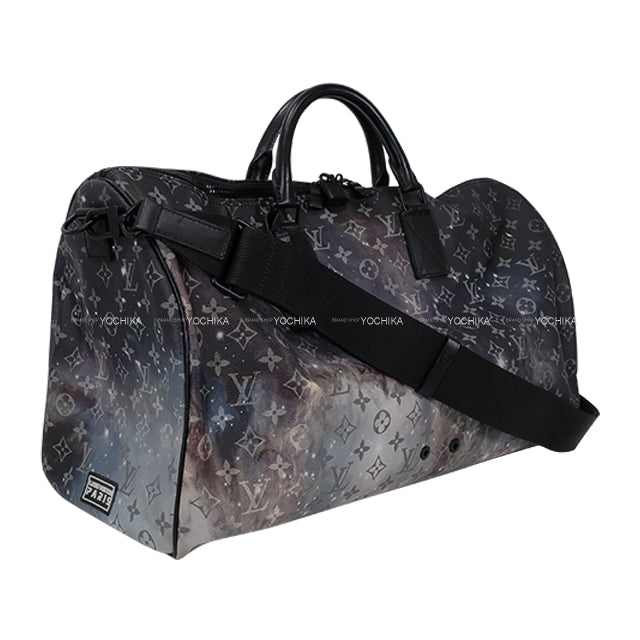 [Pre-loved] LOUIS VUITTON Boston bag Keepall Bandouliere 50 Multicolor Monogram Galaxy Black HW M44166[LIKE NEW][Authentic]