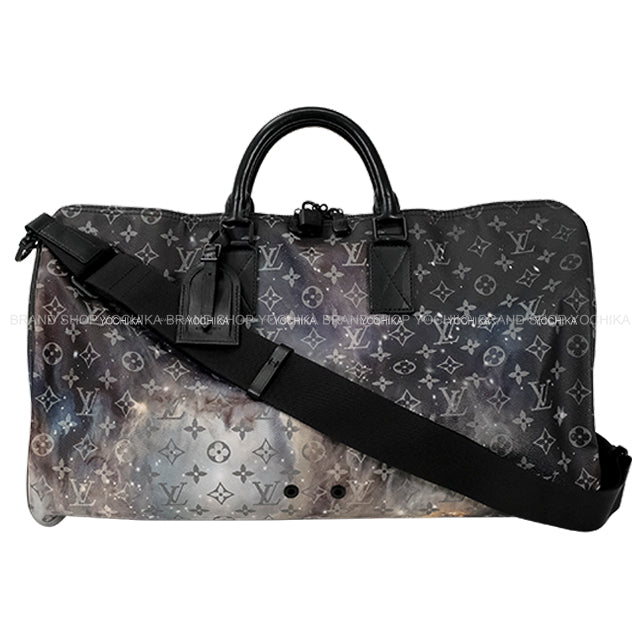 [Pre-loved] LOUIS VUITTON Boston bag Keepall Bandouliere 50 Multicolor Monogram Galaxy Black HW M44166[LIKE NEW][Authentic]
