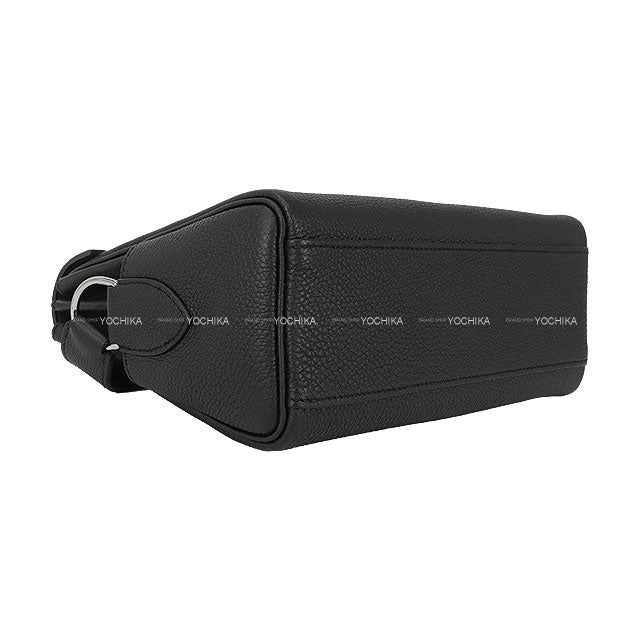 HERMES Shoulder bag Kelly Messenger 24 PM Noir (Black) Veau Togo Silver HW Stamp W[EXCELLENT][Authentic]