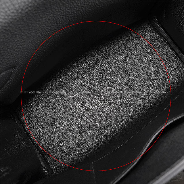 HERMES Shoulder bag Kelly Messenger 24 PM Noir (Black) Veau Togo Silver HW Stamp W[EXCELLENT][Authentic]