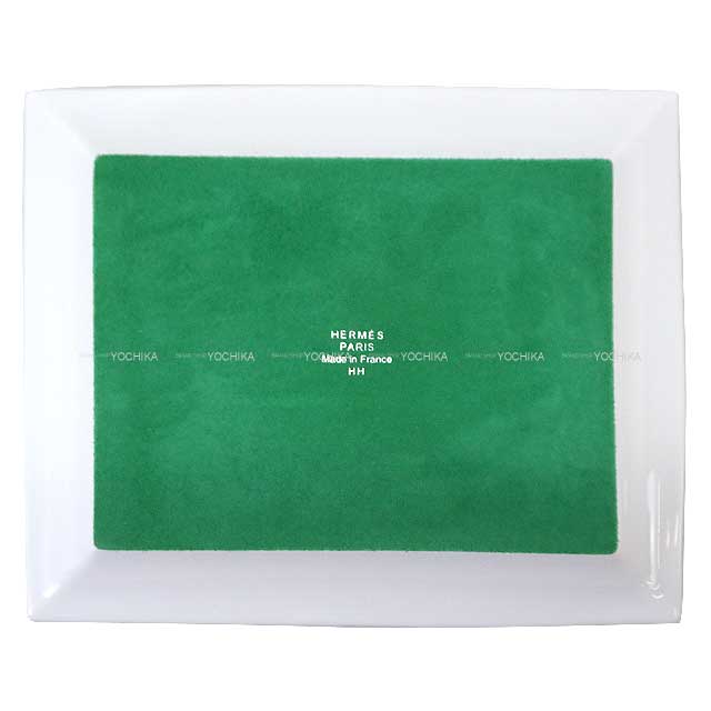 HERMES Plate Accessories Plate Vide poche 2H Teagle Altai Marine/Vert cloak Porcelain[BRAND NEW][Authentic]