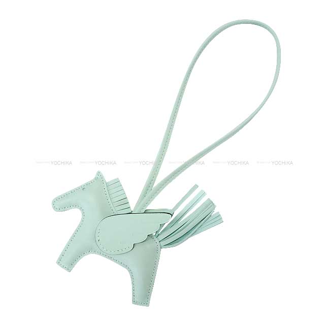 HERMES bag charm Rodeo Pegasus PM Vert Peppermint Agneau Milo/Veau Swift Stamp W[BRAND NEW][Authentic]