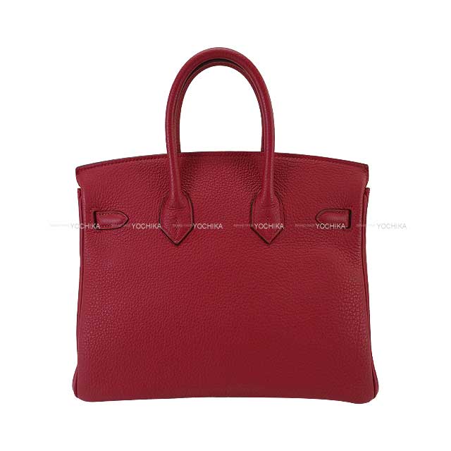 [Pre-loved] HERMES Handbag Birkin25 Rouge Grenade Veau Togo Silver HW Stamp D[LIKE NEW][Authentic]