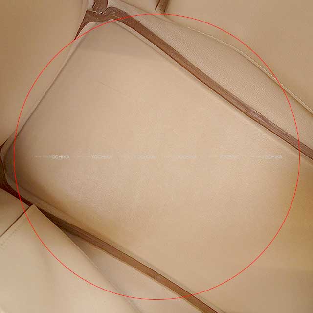 [Pre-loved] HERMES Handbag Birkin30 Ghillies Argile/Etoupe Evercalf Silver HW Stamp P[LIKE NEW][Authentic]