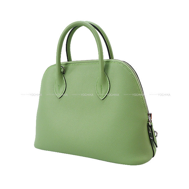 HERMES Shoulder bag Bolide1923 25 Vert criquet Veau Swift Gold HW Stamp Z[ALMOST NEW][Authentic]