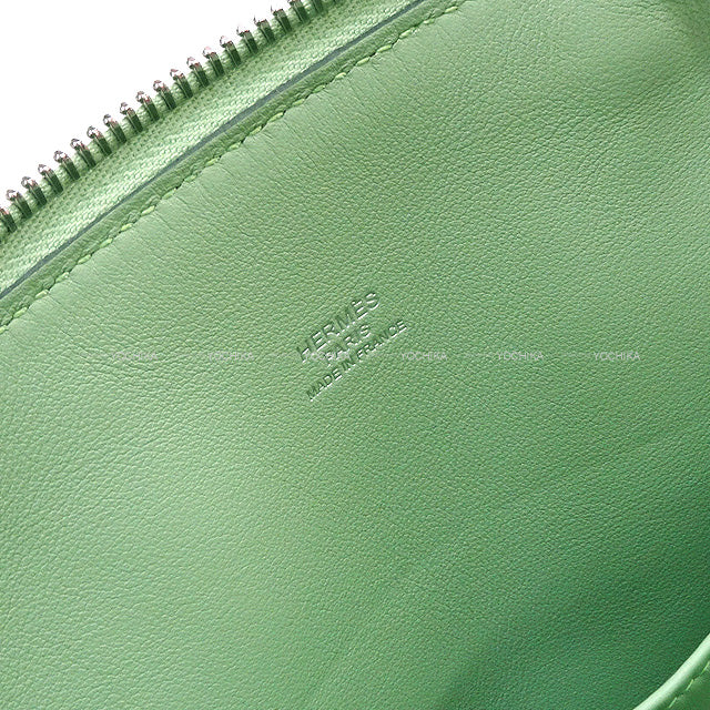 HERMES Shoulder bag Bolide1923 25 Vert criquet Veau Swift Gold HW Stamp Z[ALMOST NEW][Authentic]