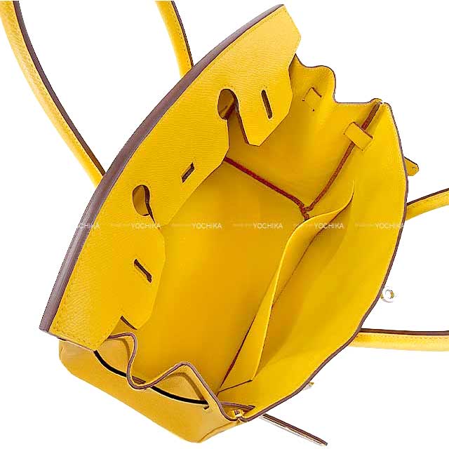 HERMES Handbag Birkin30 Jaune de Naples Ever Grain Silver HW Stamp U[EXCELLENT][Authentic]