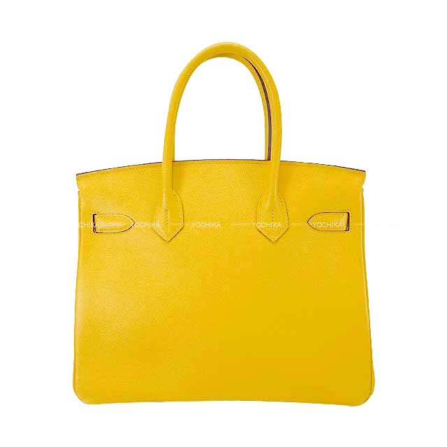 HERMES Handbag Birkin30 Jaune de Naples Ever Grain Silver HW Stamp U[EXCELLENT][Authentic]