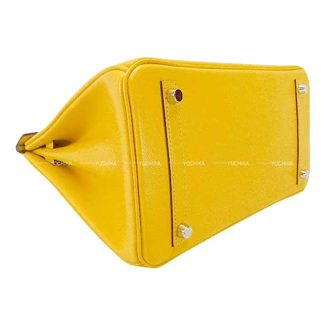 HERMES Handbag Birkin30 Jaune de Naples Ever Grain Silver HW Stamp U[EXCELLENT][Authentic]