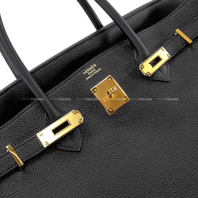 [Pre-loved] HERMES Handbag Birkin40 Noir (Black) Veau Togo Gold HW Stamp D[USED A][Authentic]