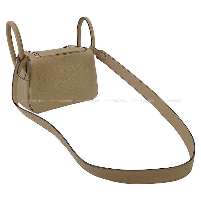 HERMES Shoulder bag Lindy mini 20 Beige Marfa Epsom Souple Silver HW Stamp W[BRAND NEW][Authentic]