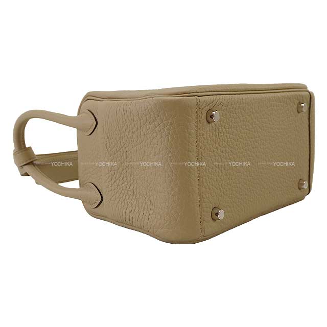 HERMES Shoulder bag Lindy mini 20 Beige Marfa Epsom Souple Silver HW Stamp W[BRAND NEW][Authentic]