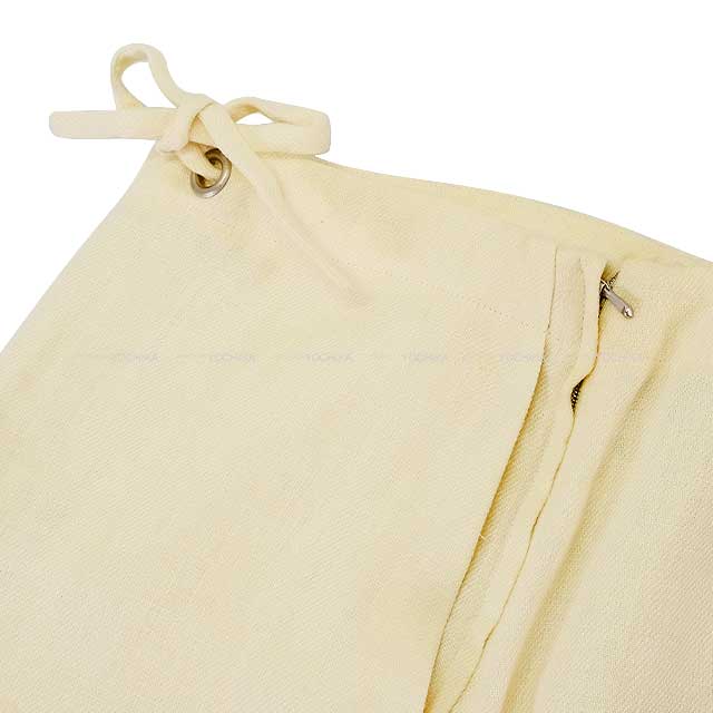 [Pre-loved] HERMES skirt midi drawstring by Martin Margiela Vareuse Sold 38 Silver HW[USED SA][Authentic]