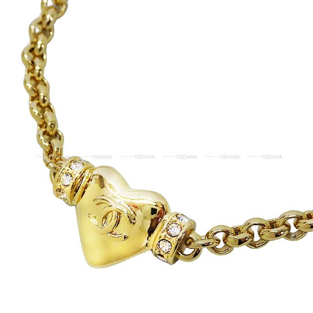 [Pre-loved] CHANEL bracelet COCO Mark Heart Champagne Gold HW ABD086[LIKE NEW][Authentic]