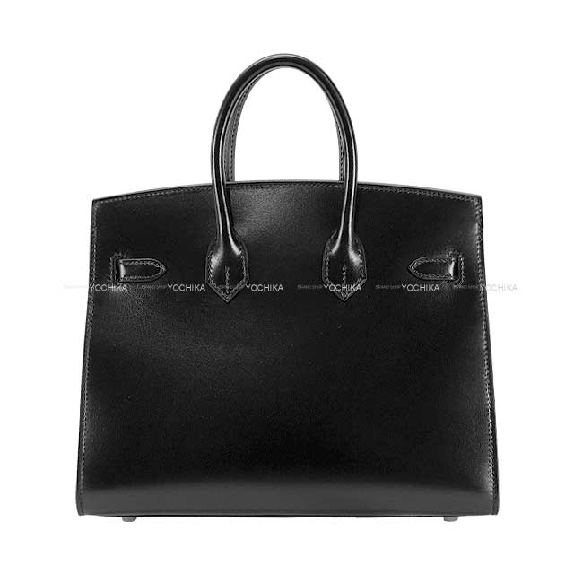 HERMES Handbag Birkin25 Sellier Sellier Noir (Black) Box Calf Gold HW Stamp W[EXCELLENT][Authentic]