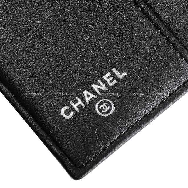 CHANEL Tri-fold wallet Matelasse Coco Mark Compact Noir (Black) pearly lambskin Black HW AP0230[BRAND NEW][Authentic]