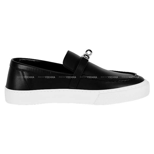 HERMES sneakers Game #37 Noir (Black)/Blanc (White) Calf Silver HW[BRAND NEW][Authentic]