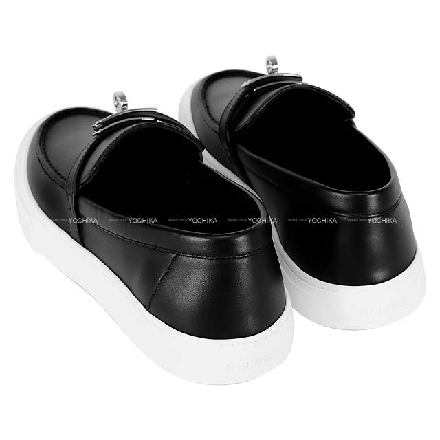 HERMES sneakers Game #37 Noir (Black)/Blanc (White) Calf Silver HW[BRAND NEW][Authentic]