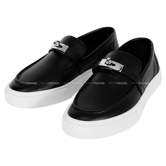 HERMES sneakers Game #37 Noir (Black)/Blanc (White) Calf Silver HW[BRAND NEW][Authentic]