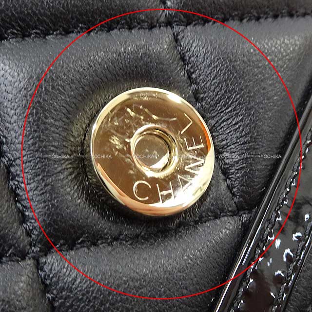 [Pre-loved] CHANEL Shoulder bag Phone Case Matelasse COCO Mark Flap Chain Noir (Black) Lambskin Champagne Gold HW AP3559[LIKE NEW][Authentic]