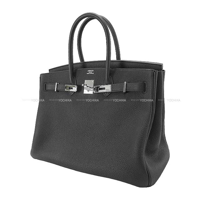 [Pre-loved] HERMES Handbag Birkin35 Noir (Black) Veau Togo Silver HW Stamp W[LIKE NEW][Authentic]