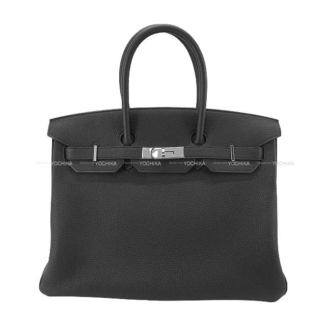 [Pre-loved] HERMES Handbag Birkin35 Noir (Black) Veau Togo Silver HW Stamp W[LIKE NEW][Authentic]