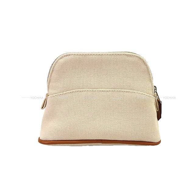 HERMES Pouch Bolide Pouch MiniMini Naturel Cotton100% Silver HW[BRAND NEW][Authentic]