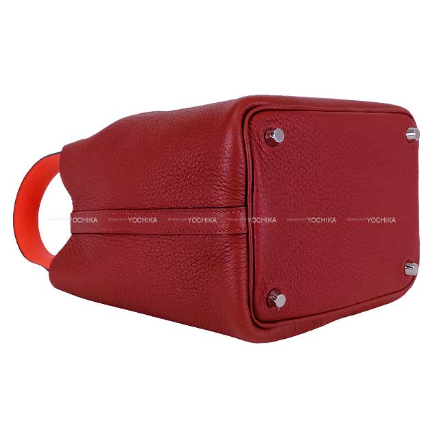 HERMES Handbag Picotin Lock 18 PM Eclat Rouge H/Orange Field Taurillon Clemence Silver HW Stamp W[BRAND NEW][Authentic]