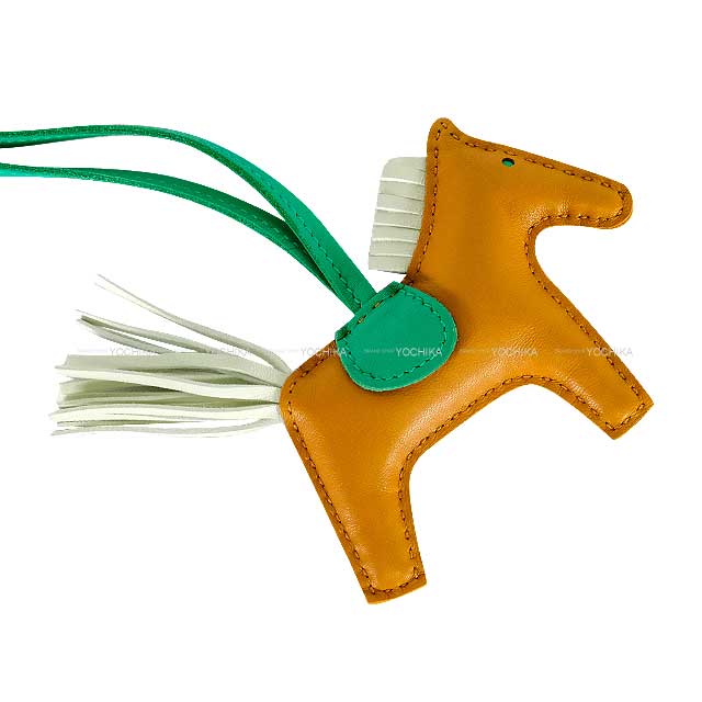 [Pre-loved] HERMES bag charm Rodeo PM Sesami/Menthe (Mint)/Vert Fizz Sylvania/Evercalf Stamp B[LIKE NEW][Authentic]