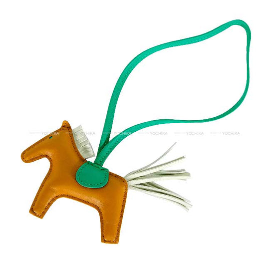 [Pre-loved] HERMES bag charm Rodeo PM Sesami/Menthe (Mint)/Vert Fizz Sylvania/Evercalf Stamp B[LIKE NEW][Authentic]