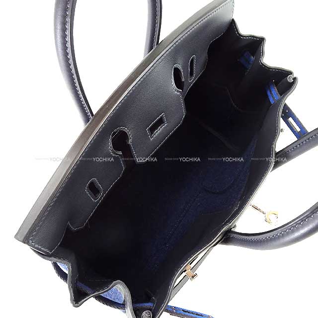 2024 AW New Limited HERMES Handbag Birkin25 Go Team with Tassel Caban/Bleu Nuit/Noir (Black) Crocodile Niloticus Lisse/Evercalf Silver HW Stamp W[BRAND NEW][Authentic]