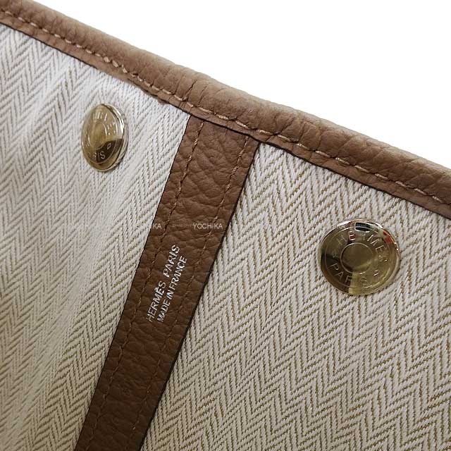 [Pre-loved] HERMES tote bag Garden Party 30 TPM Beige de Weimar Vache Country Silver HW Stamp Y[LIKE NEW][Authentic]