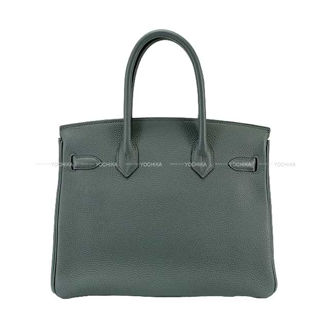 HERMES Handbag Birkin30 Bleu Orage Veau Jonathan Silver HW Stamp Z[EXCELLENT][Authentic]
