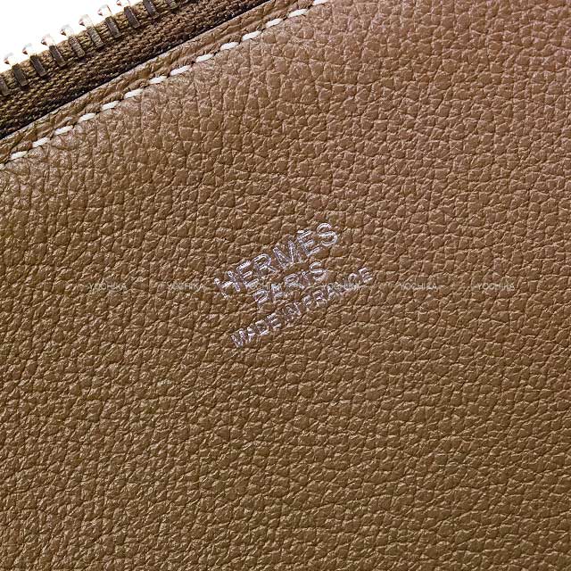 [Pre-loved] HERMES Handbag Bolide Relax 35 Etoupe Taurillon Novillo Silver HW Stamp X[LIKE NEW][Authentic]